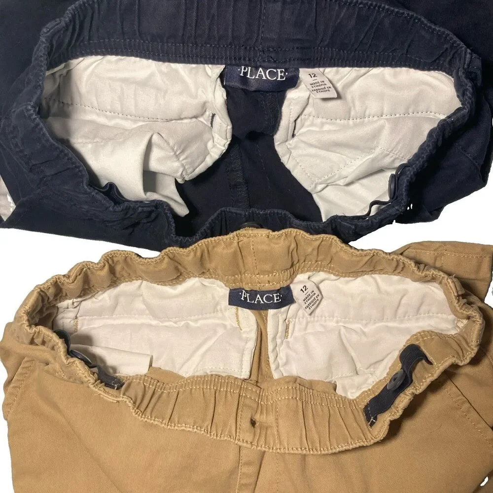 Boys Size 12 Children’s Place Stretch Pull on Chino Pants 2 Pack Bundle EUC
